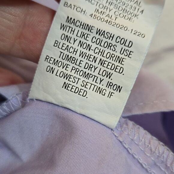 Chaps Boys 4/5 Violet Point Collar Long Sleeve Dress Shirt Formal Wedding Fancy - Picture 9 of 10